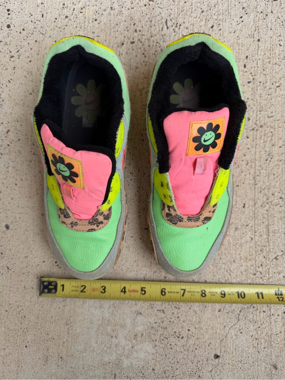Nike Air Max 90 LX Illusion Green Denim Leopard Womens Size 9 CW3499 - Picture 12 of 12